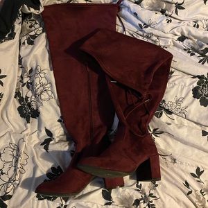 Burgundy Torrid Over The Knee Boot